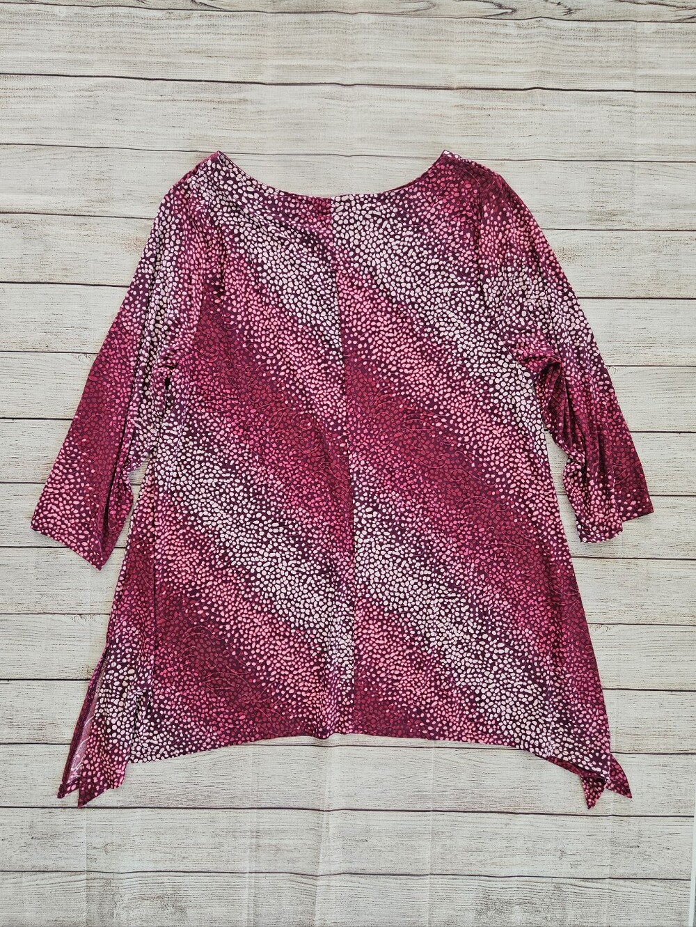 JM Collection Pink Patterned Top - Picture 3 of 3